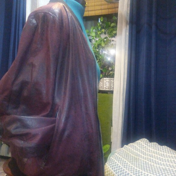 NWT BNCI Reversible Bomber Jacket Black & Burgundy Sz M - Picture 6 of 16